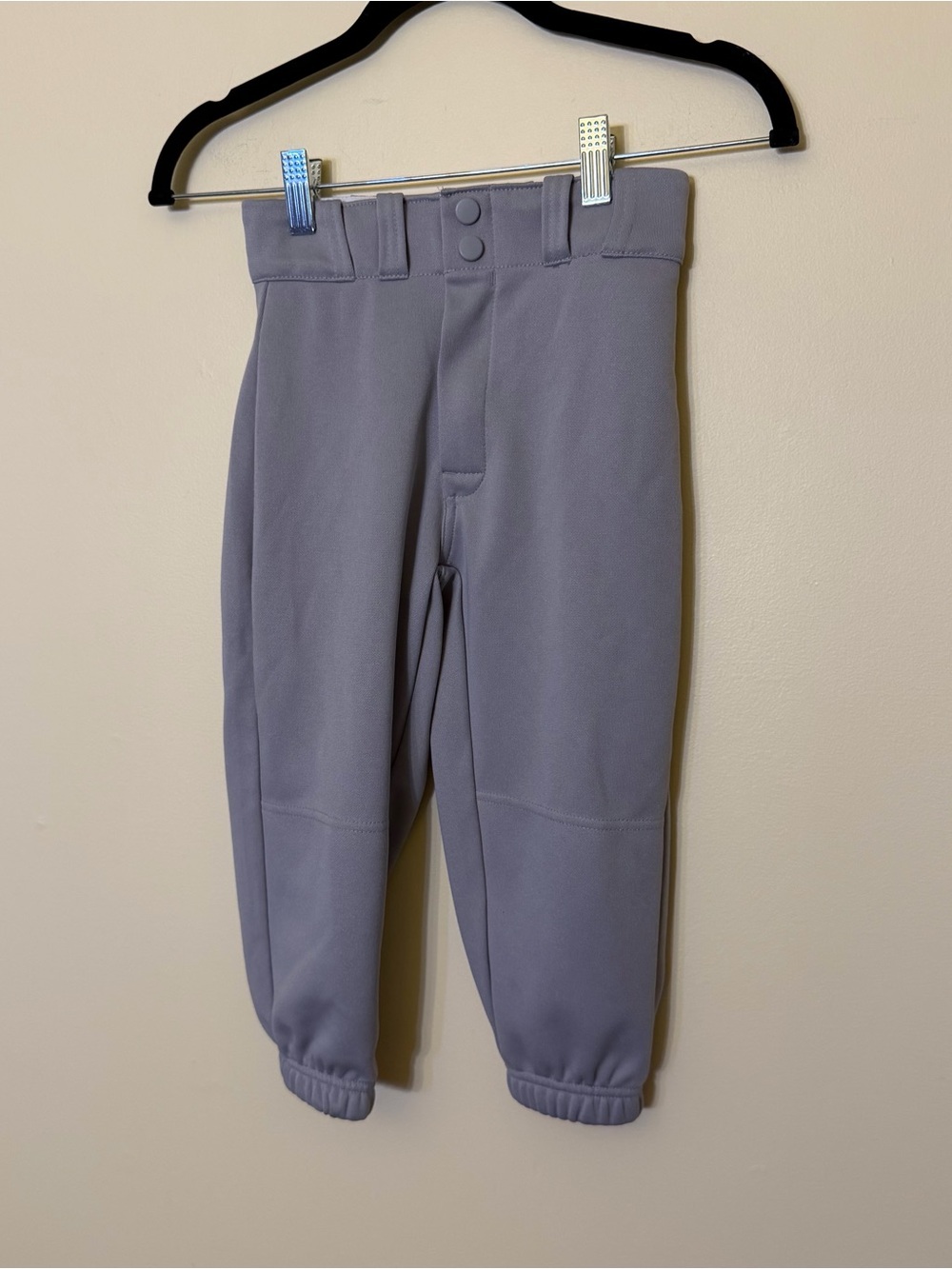 Baseball Pants Elastic Kids YS Grey Snaps Easton